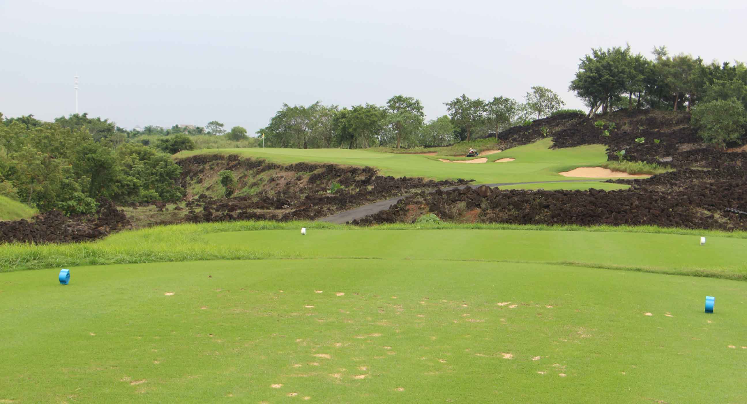 Tropical Hainan Lava layers at Mission Hills Golf Club.